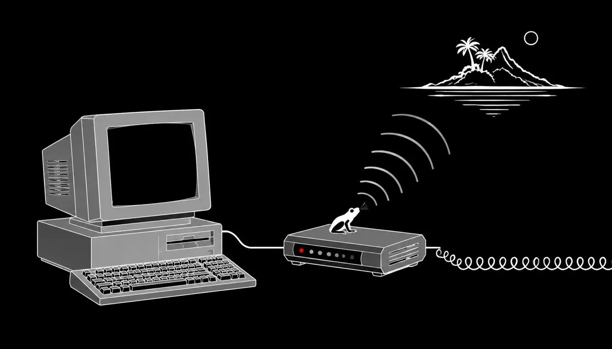 Ilustración para “El día que me conecté al internet por primera vez”